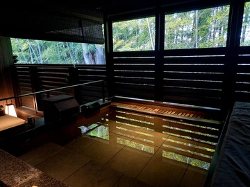 竹林の中のお宿にきました